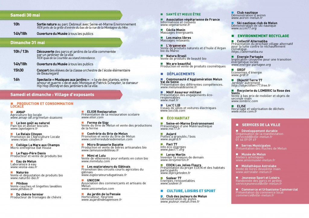 Programme Verso Printemps sur Seine 2015 V7