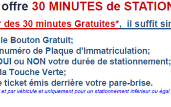 30 minutes gratuites en centre ville