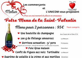 Le Menu de la Saint Valentin 2021