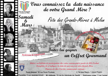 Affiche UNICOM Place Saint Jean Melun fête des grands-mères