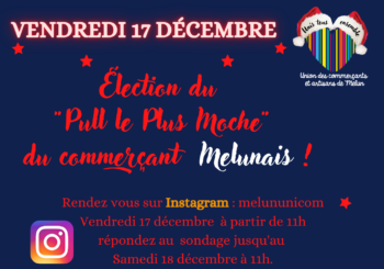 Election du « Pull le plus moche » du commerçant Melunais !